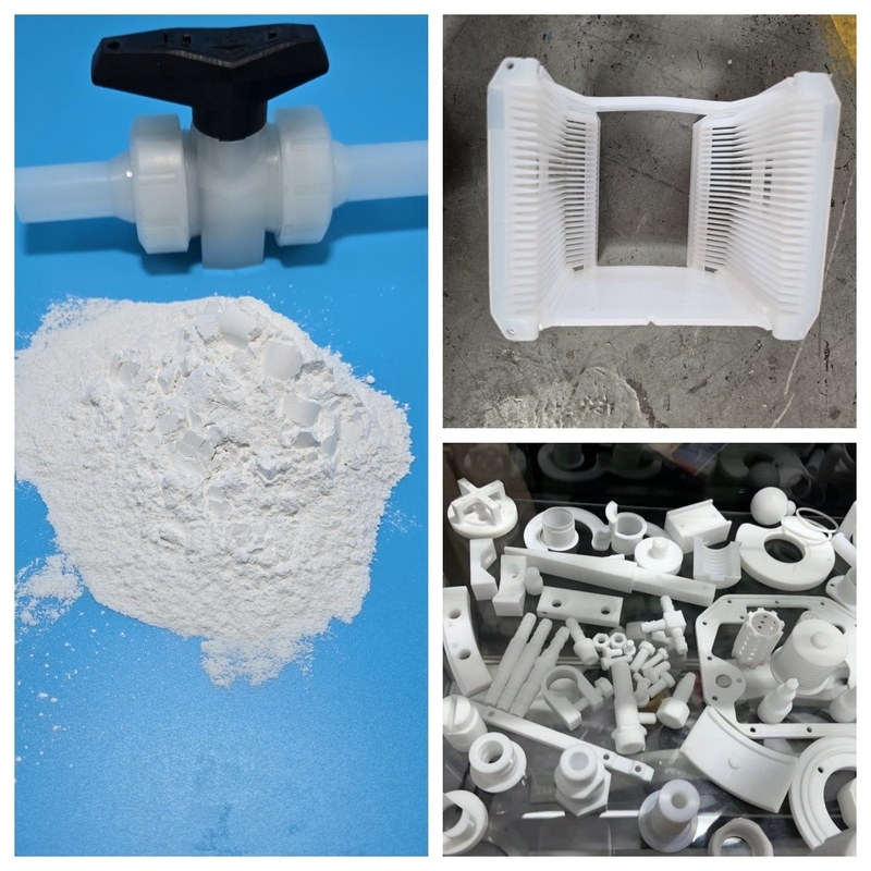 PFA nhựa trong các bộ phận đúc phun PFA cho các thành phần chính xác đòi hỏi khả năng kháng hóa học cao